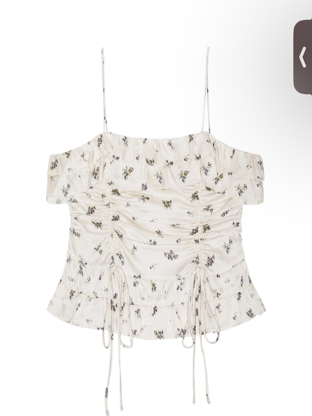 Ganni Draped Top Nwt!! Size 34 Eu / 2 Us